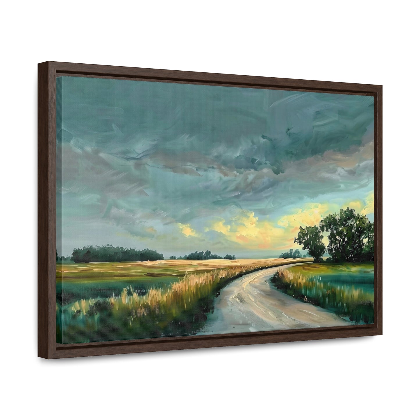 Landscape Gallery Canvas Artwork | Winding Road Landscape Painting