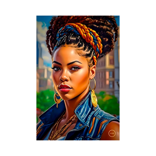 Raquel African American Cultural Painting