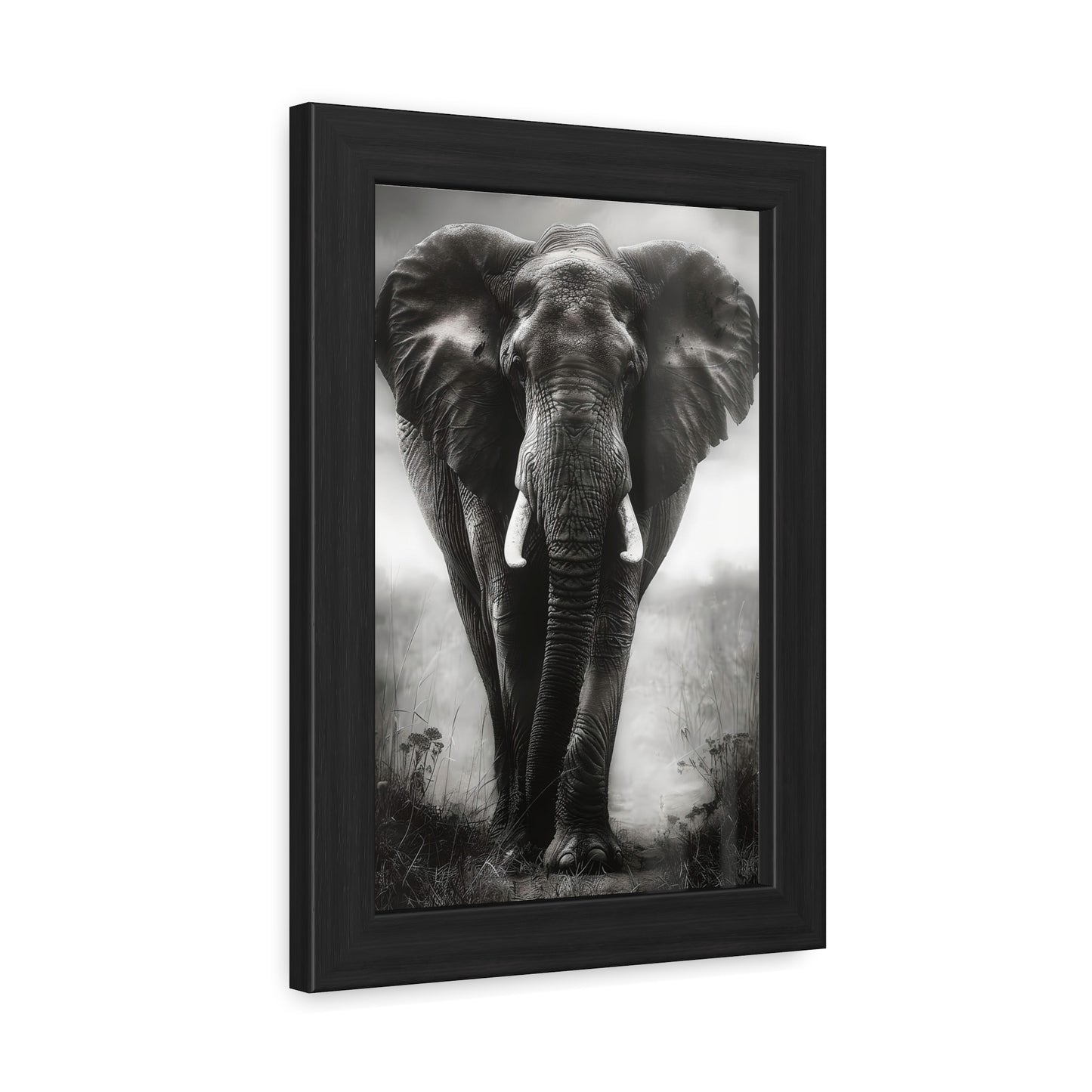 Black and White Elephant Framed Poster | Elephant Framed Poster