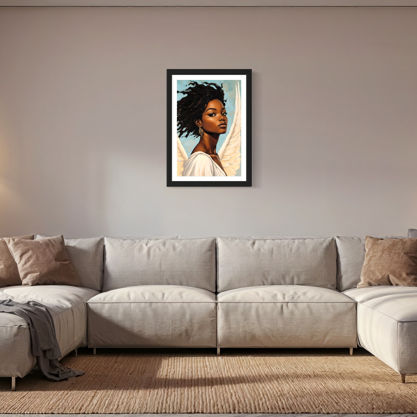 African American Angel Painting| Black Angel vI | African American Religious Artwork