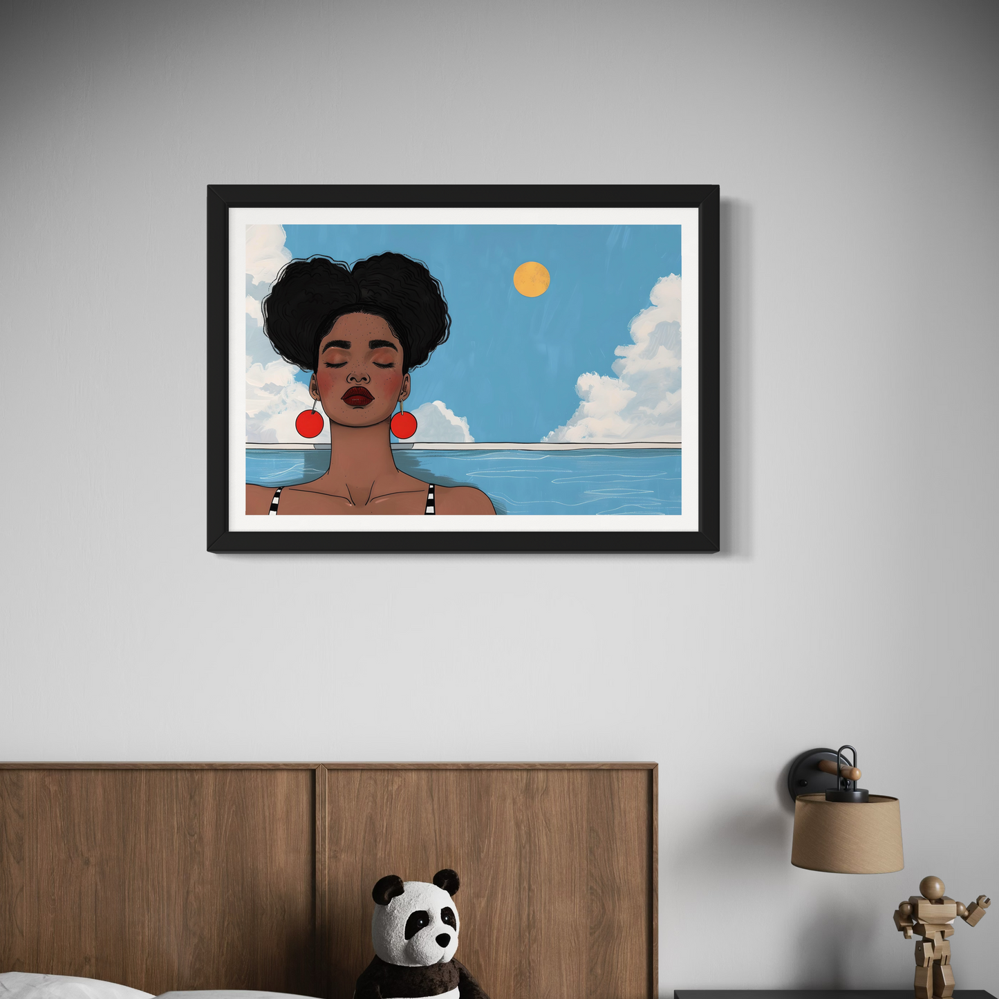 African American Woman Illustration | Just Breathe | Black Woman Summer Illustration