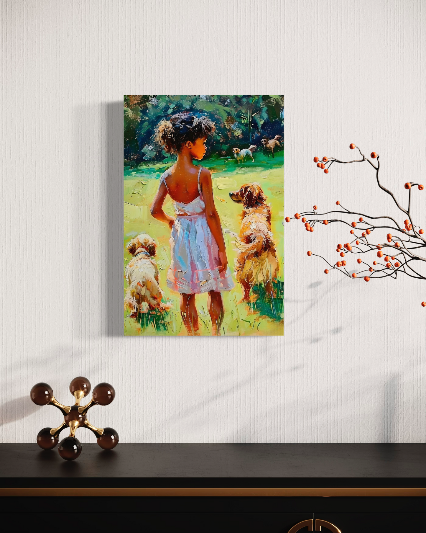 Just a Girl with Her Pals | African American Contemporary Artwork