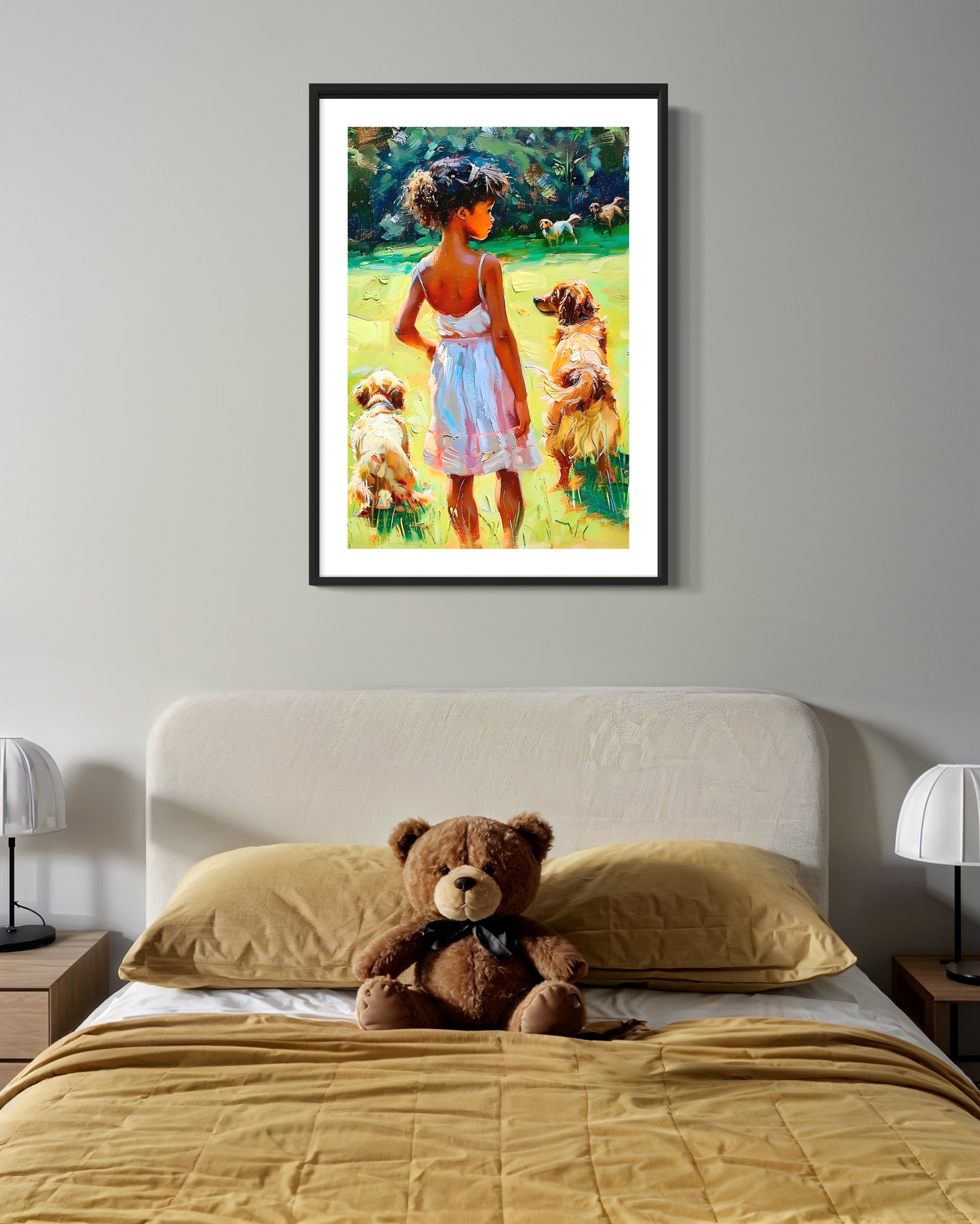 Just a Girl with Her Pals | African American Contemporary Artwork