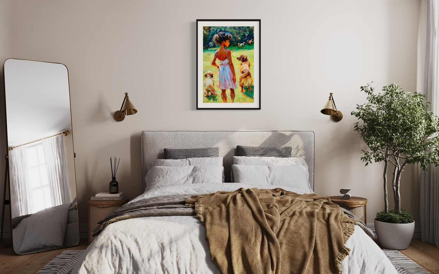 Just a Girl with Her Pals | African American Contemporary Artwork