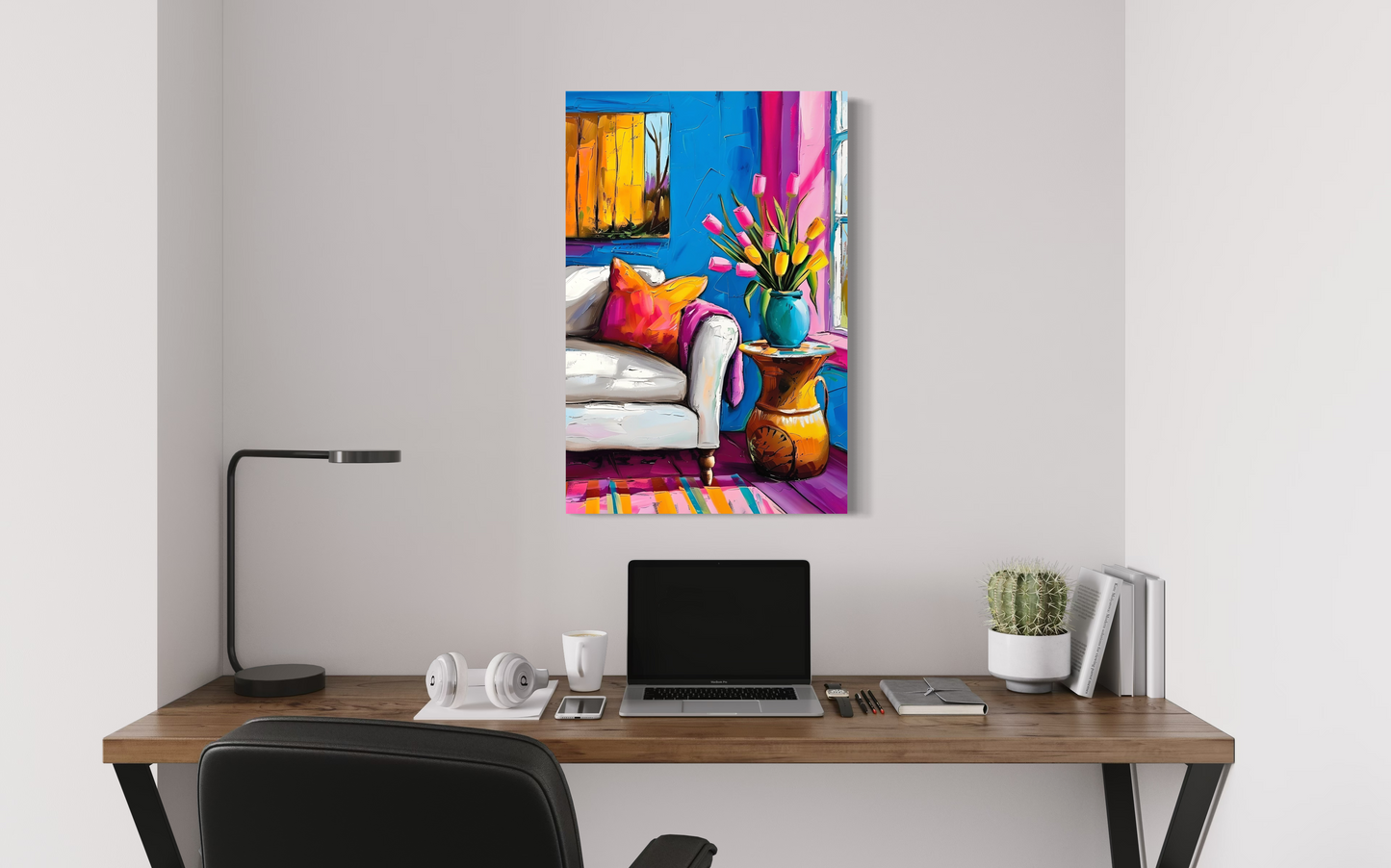 Contemporary Living Painting | Colorful Contemporary Living Artwork