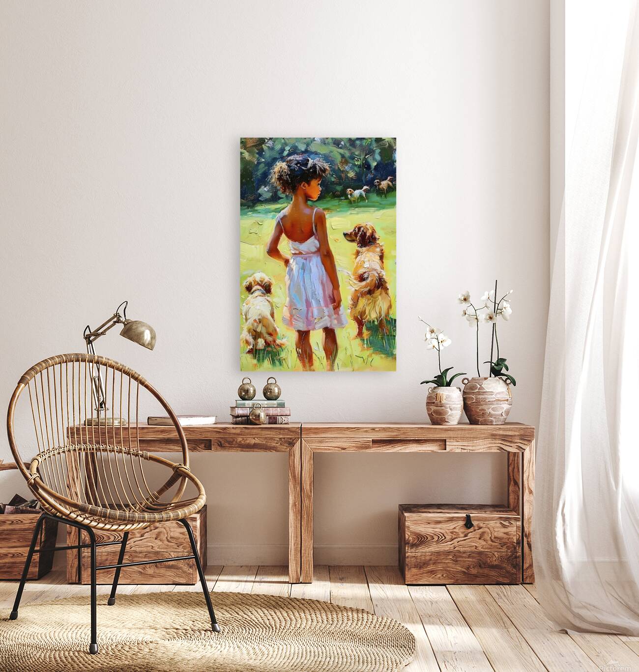 Just a Girl with Her Pals | African American Contemporary Artwork