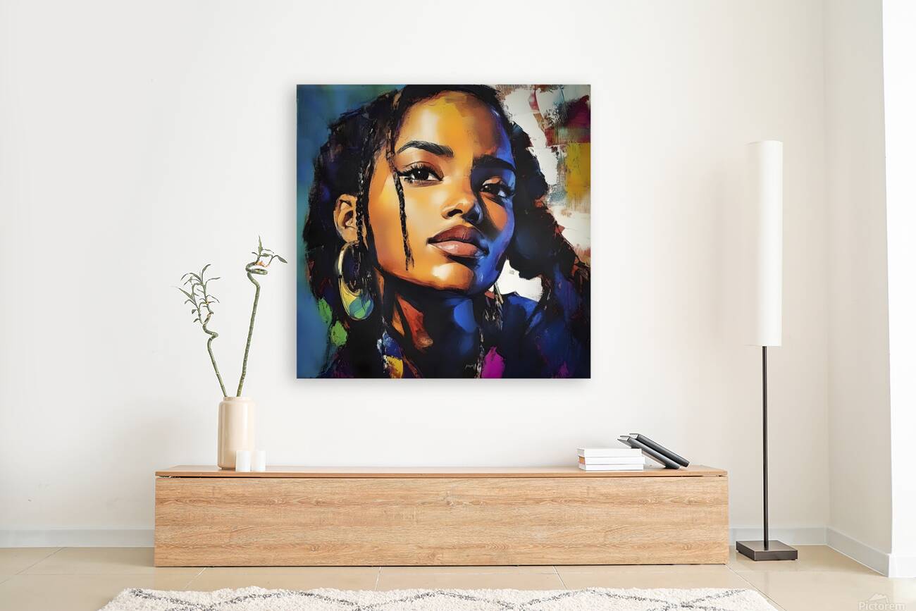 African American Woman Painting| Black Woman Contemporary Artwork| Modern Queen