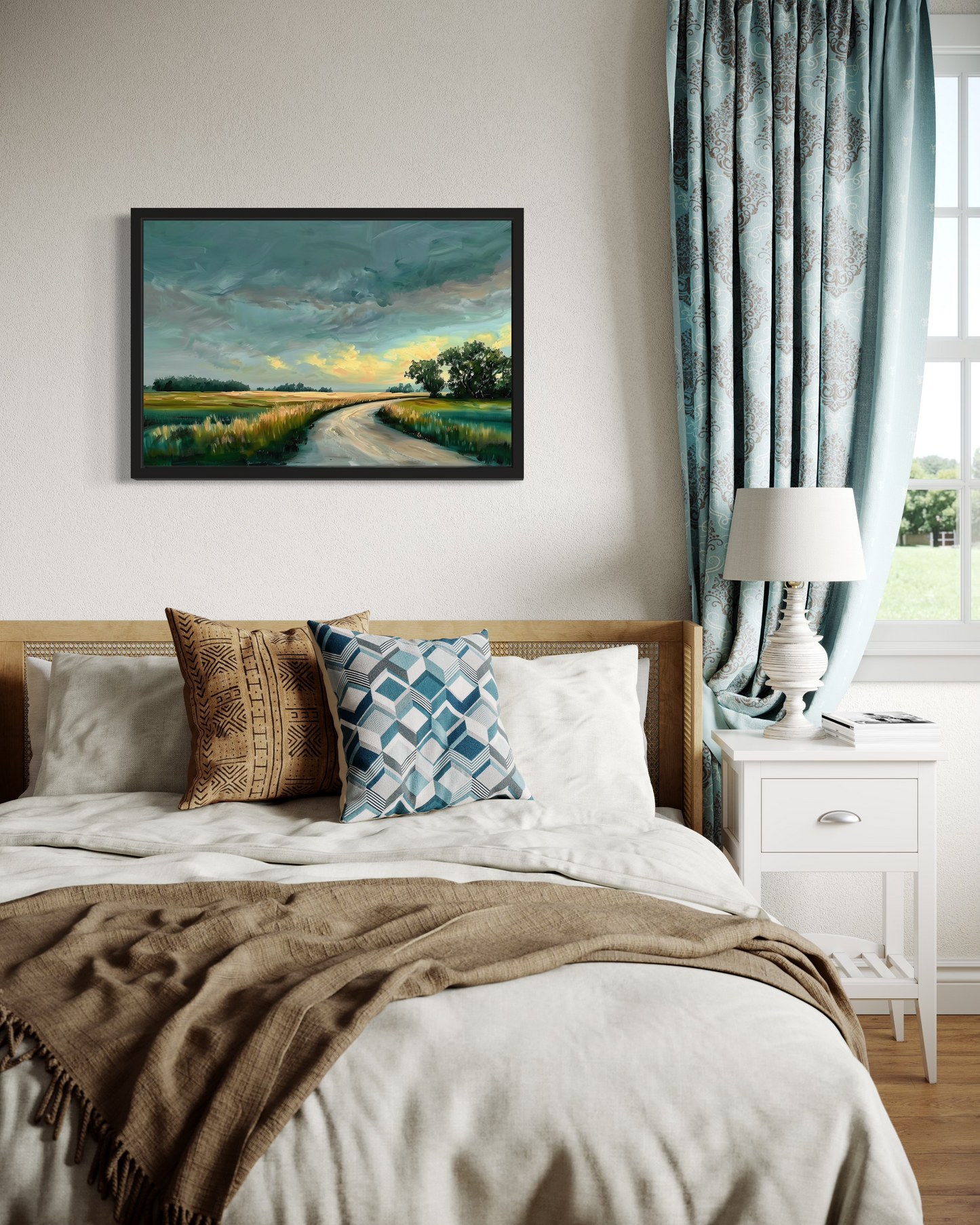 Landscape Gallery Canvas Artwork | Winding Road Landscape Painting