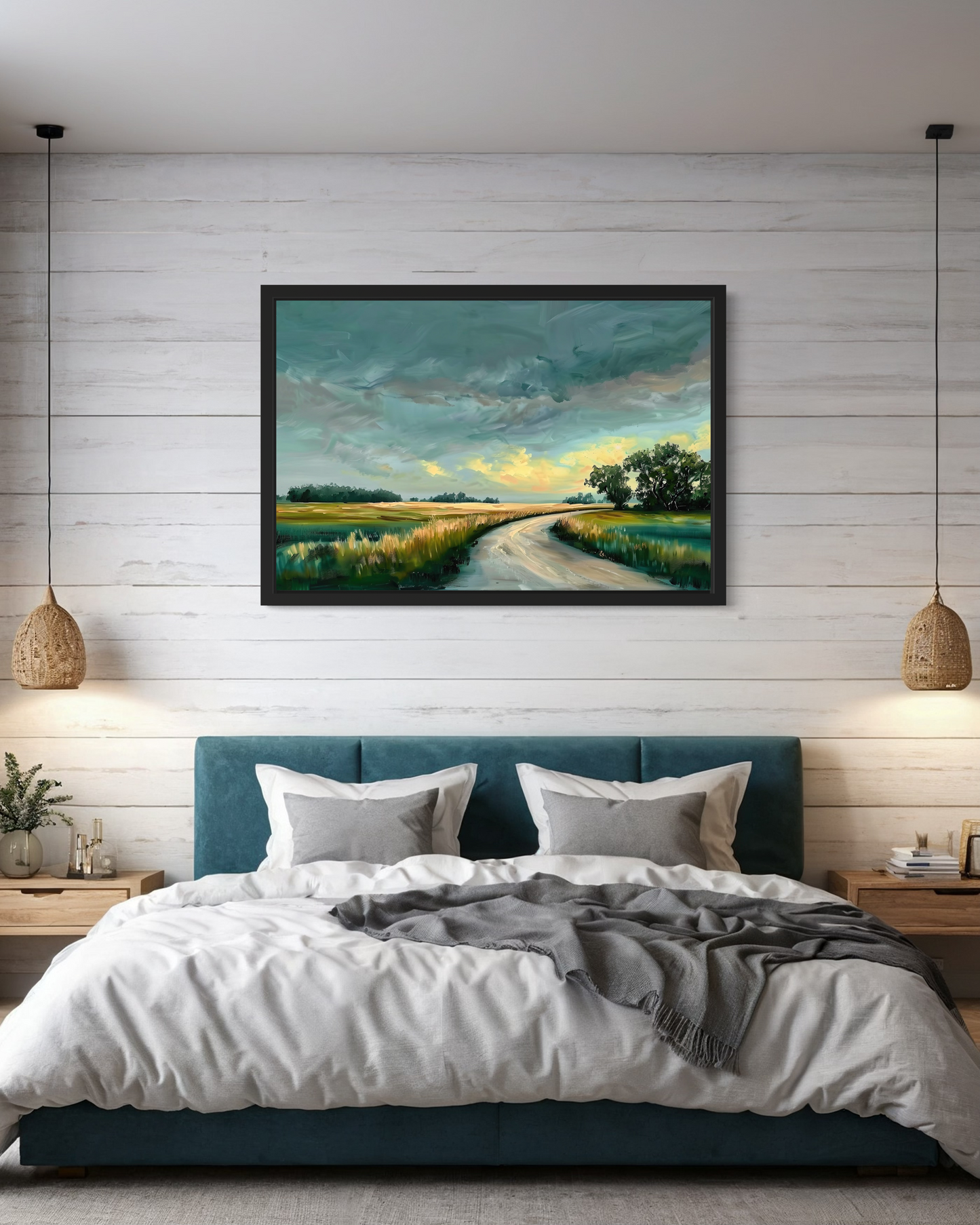 Landscape Gallery Canvas Artwork | Winding Road Landscape Painting