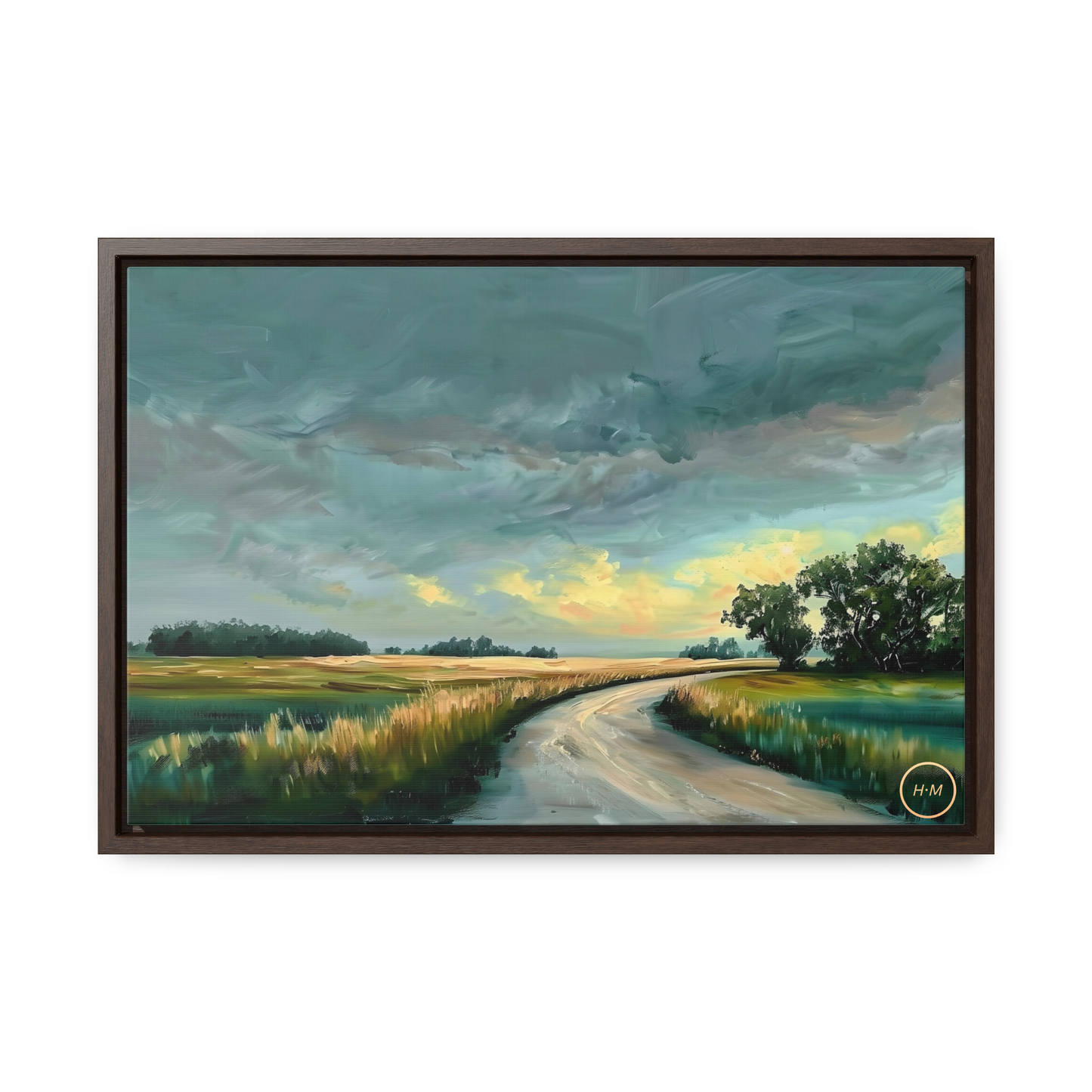 Landscape Gallery Canvas Artwork | Winding Road Landscape Painting