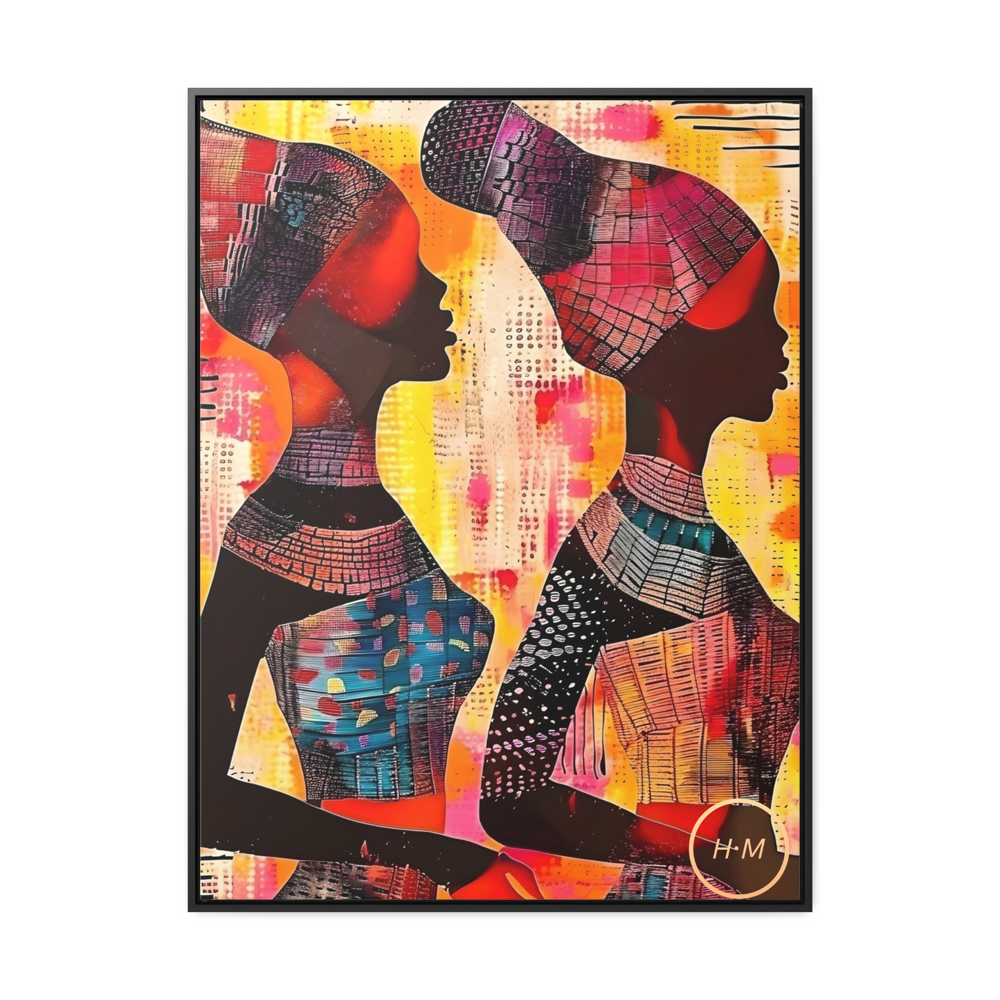 African Tribal Abstract Canvas Painting | Abstract Tribal Artwork | Abstract African Tribal Painting